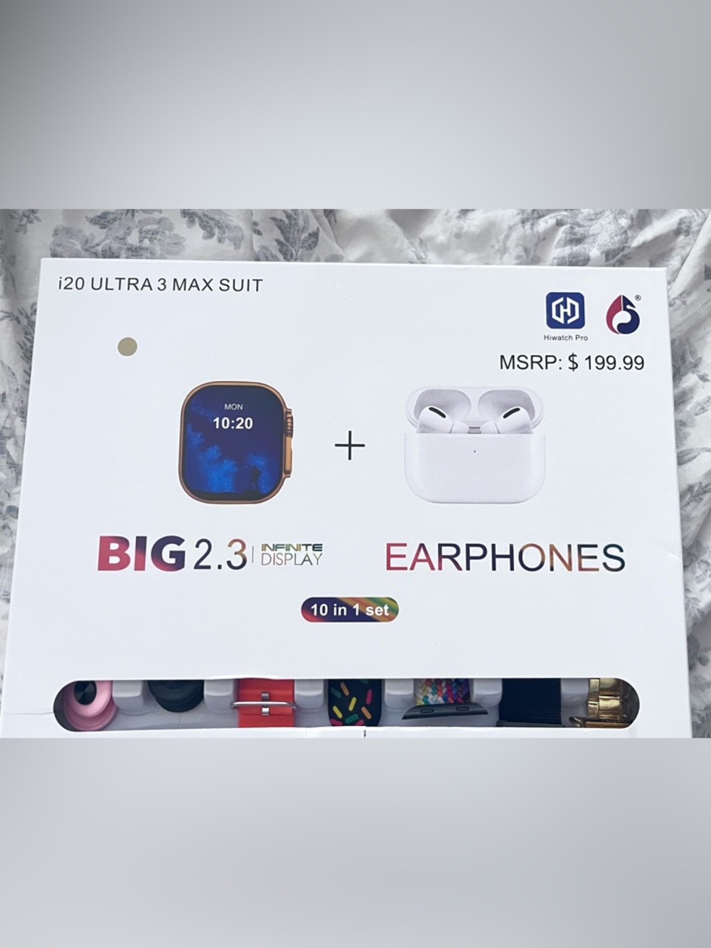Hiwatch Pro White Wireless Earbuds & Smartwatch Bundle